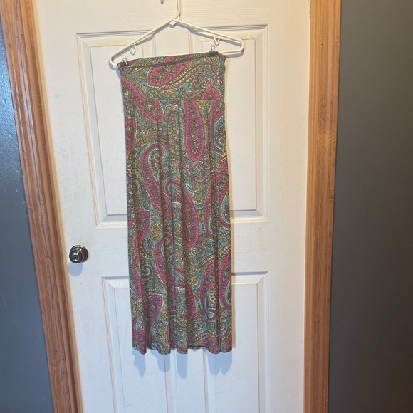 Azules Multicolor Paisley A-Line Skirt - Picture 1 of 3